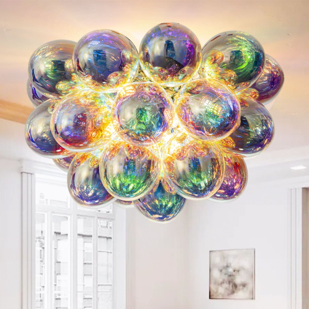 Bubble Glass Chandelier for Kitchen Island - Functional Art