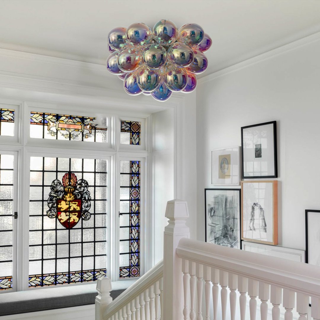 Bubble Glass Chandelier for Kitchen Island - Functional Art