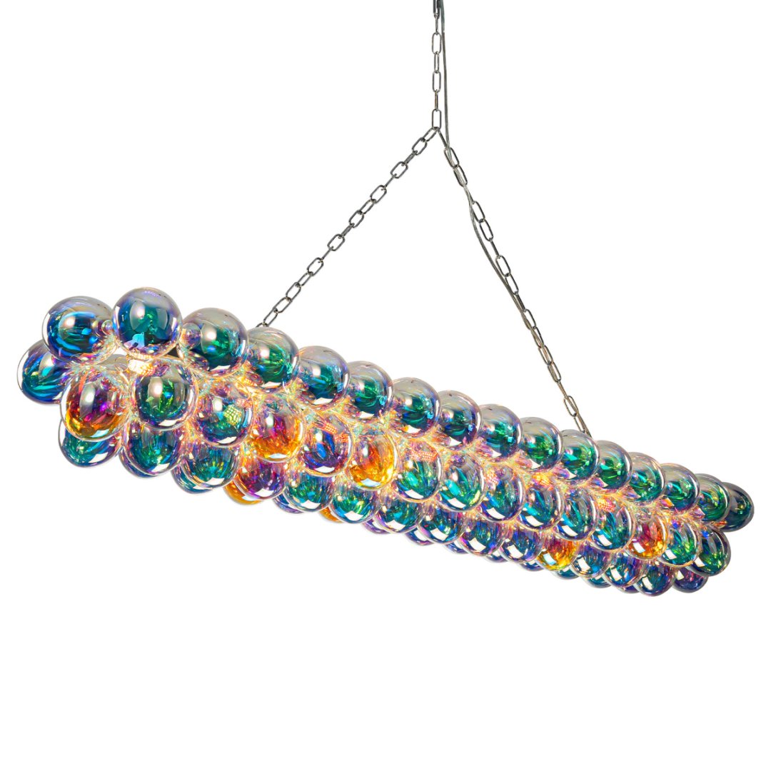 Bubble Glass Chandelier for Dining Room - Elegant Centerpiece
