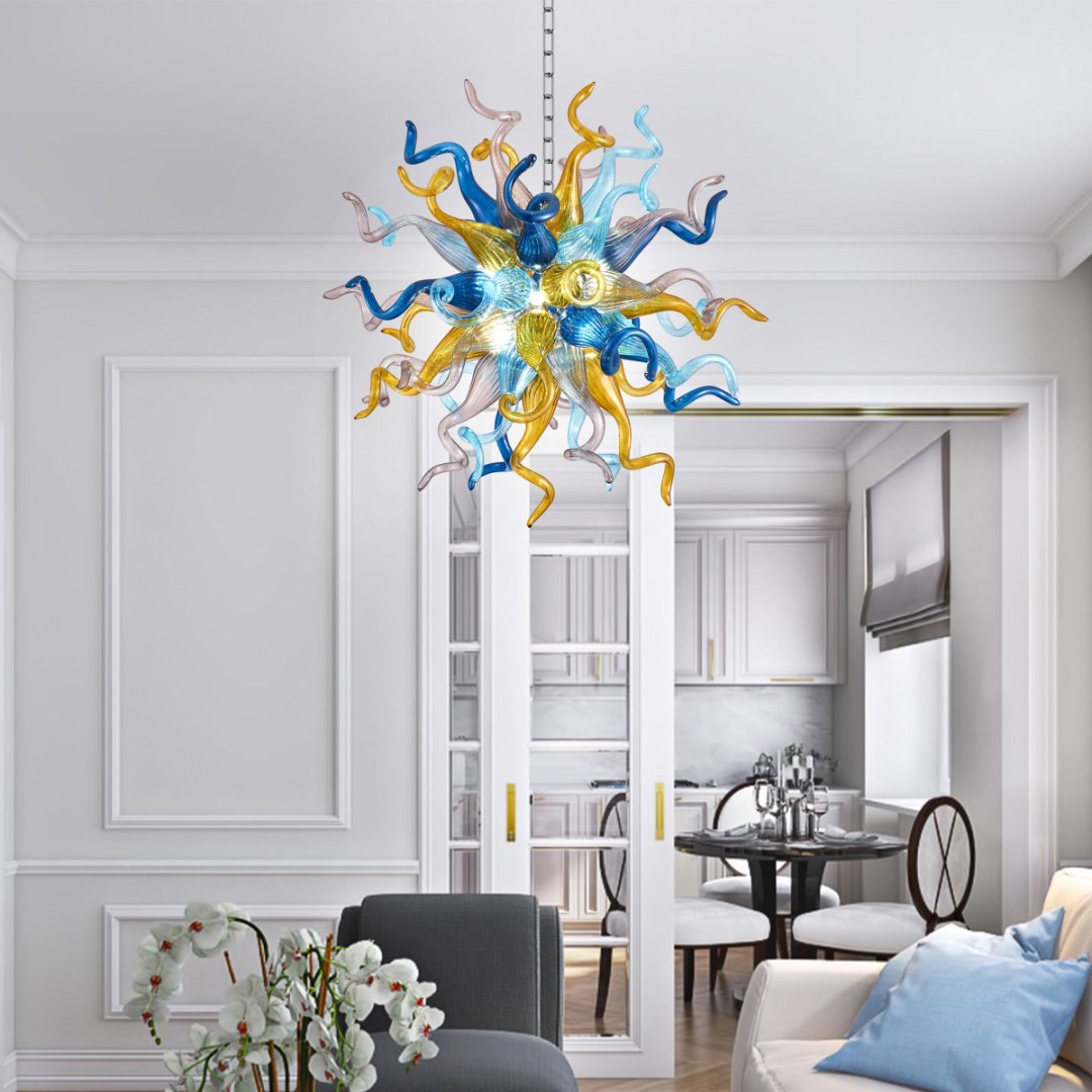 Luxury Blown Glass Chandelier – Affordable Elegance