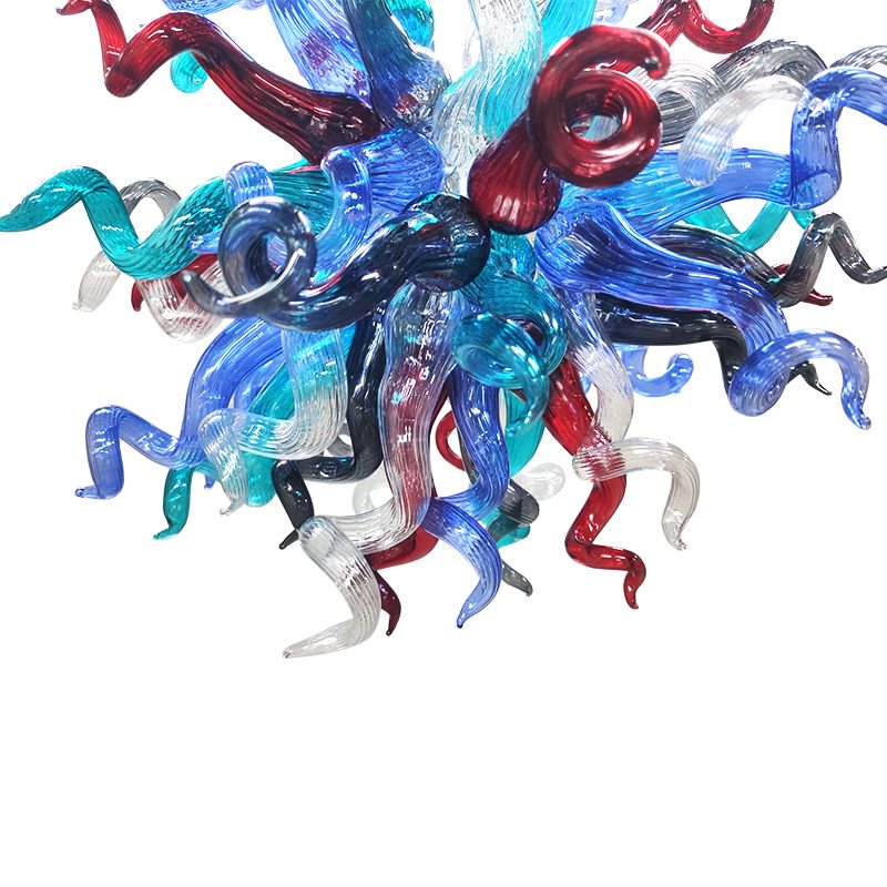 Minimalist Blown Glass Chandelier – Clean & Contemporary