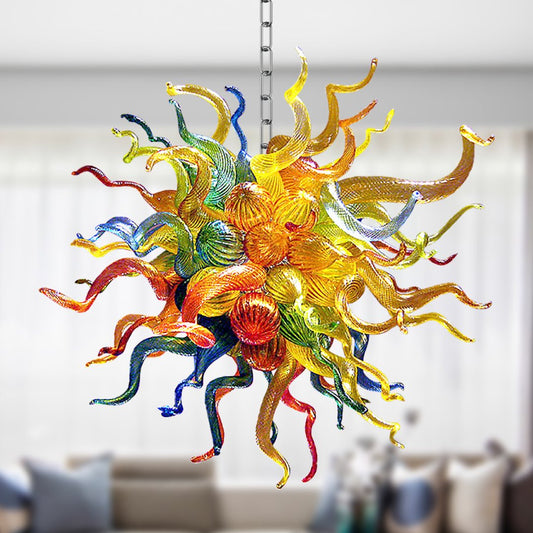 Gold Blown Glass Chandelier – Luxurious & Glamorous