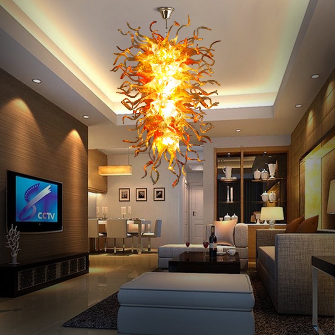 Handblown Glass Chandelier – Artisan Craftsmanship