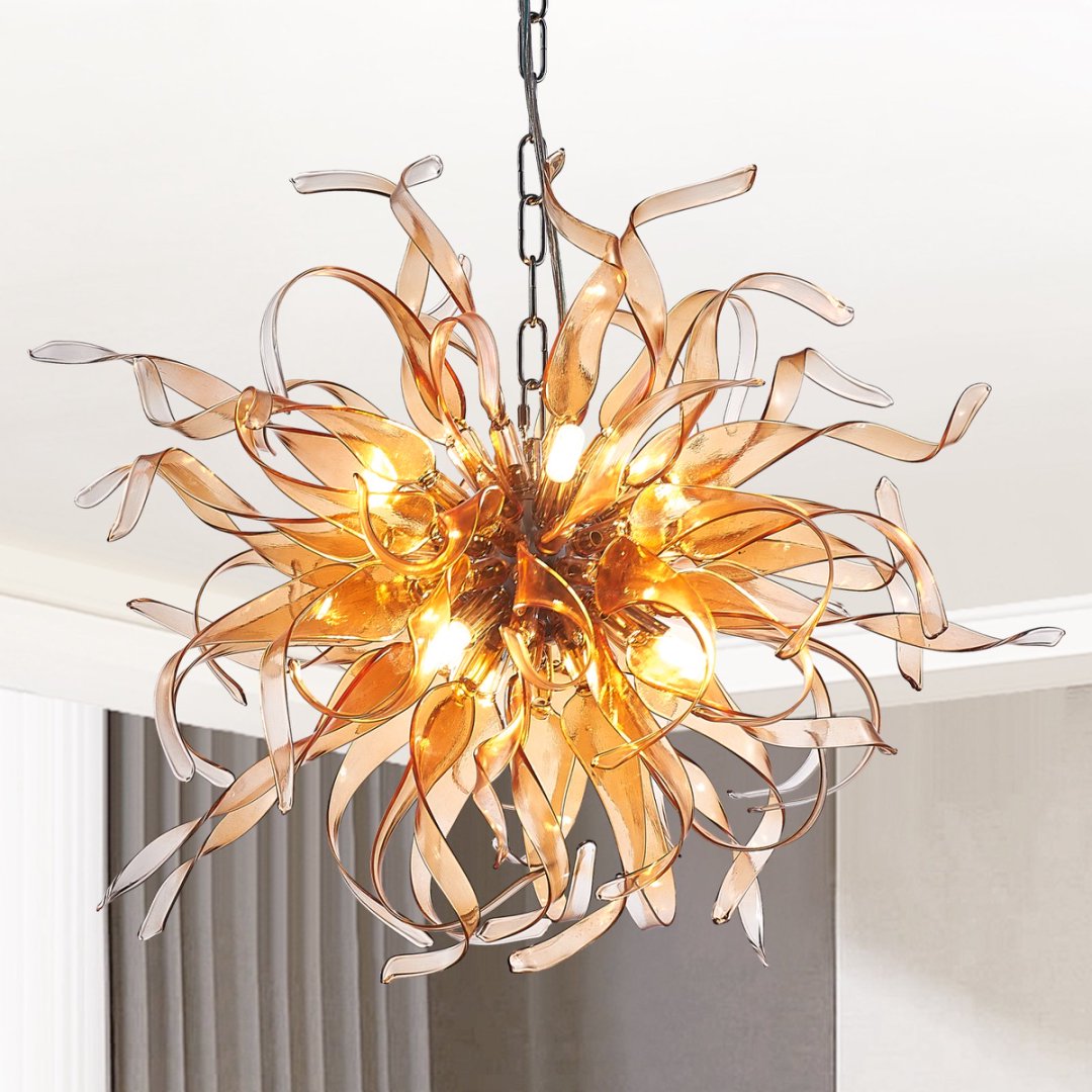 Baroque Blown Glass Chandelier – Ornate Detailing &nbsp;
