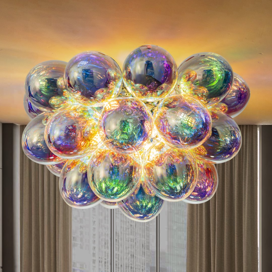 Bubble Glass Chandelier for Kitchen Island - Functional Art