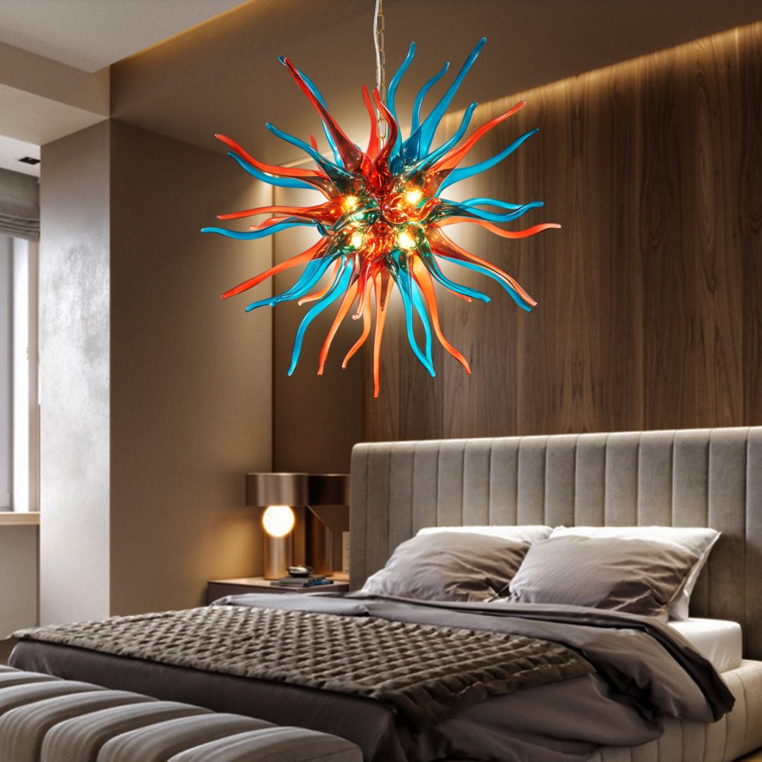 Designer Blown Glass Chandelier – High-End Luxury