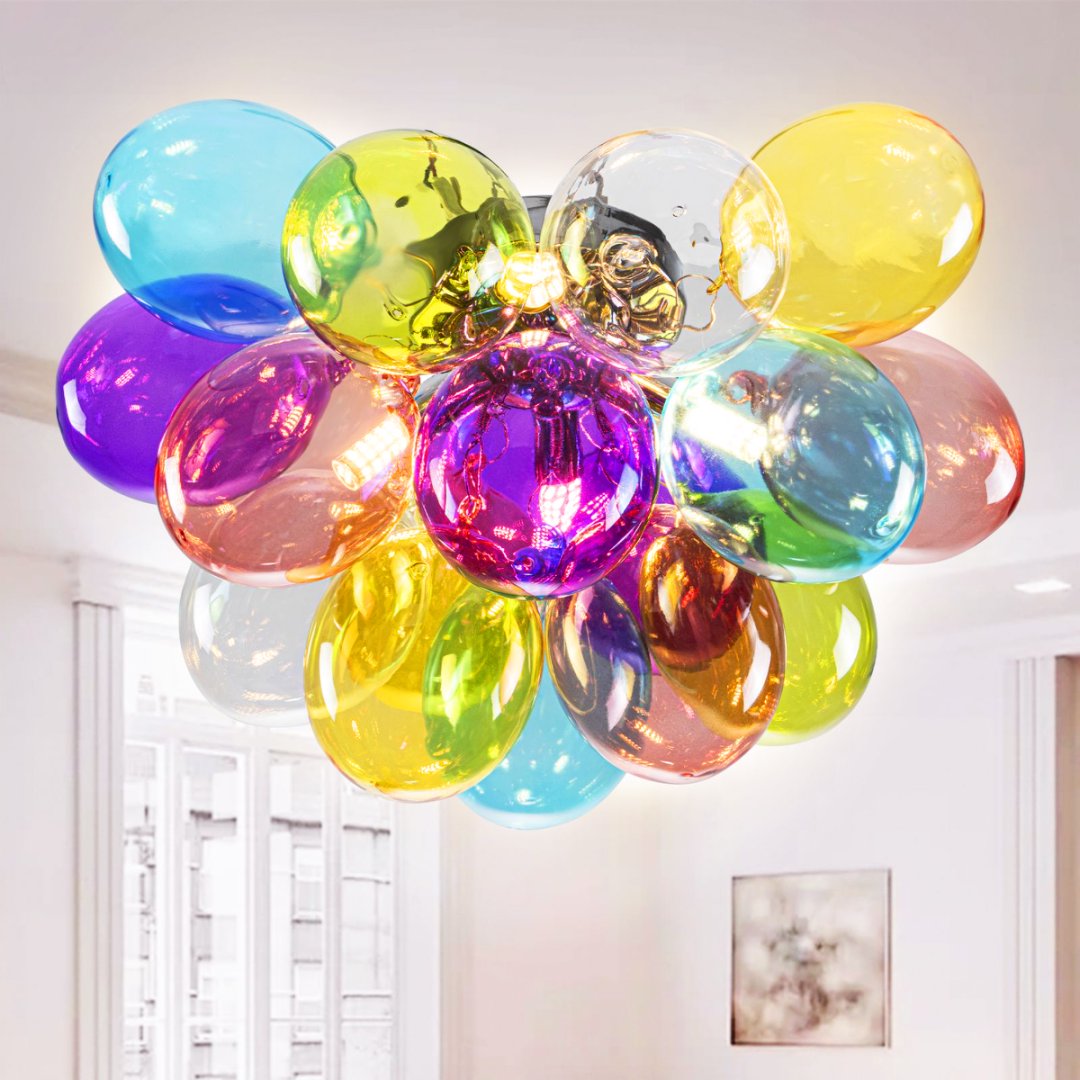 Bubble Glass Chandelier for Hotel Lobby - Luxury Lighting