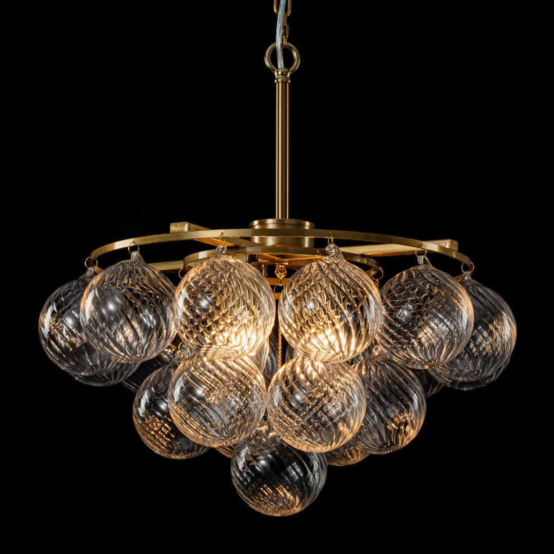 Bubble Glass Chandelier for Patio - Weatherproof Design