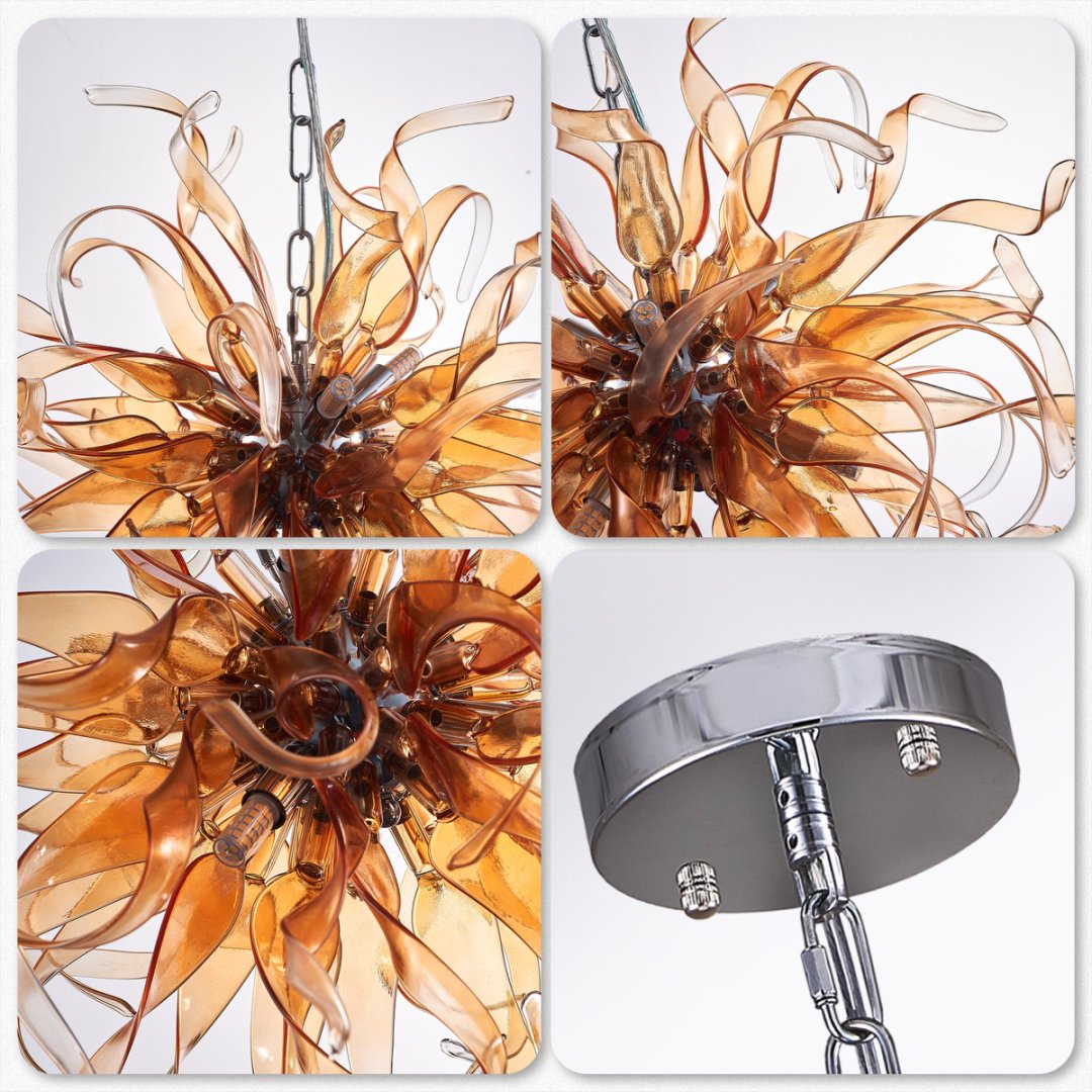 Baroque Blown Glass Chandelier – Ornate Detailing &nbsp;