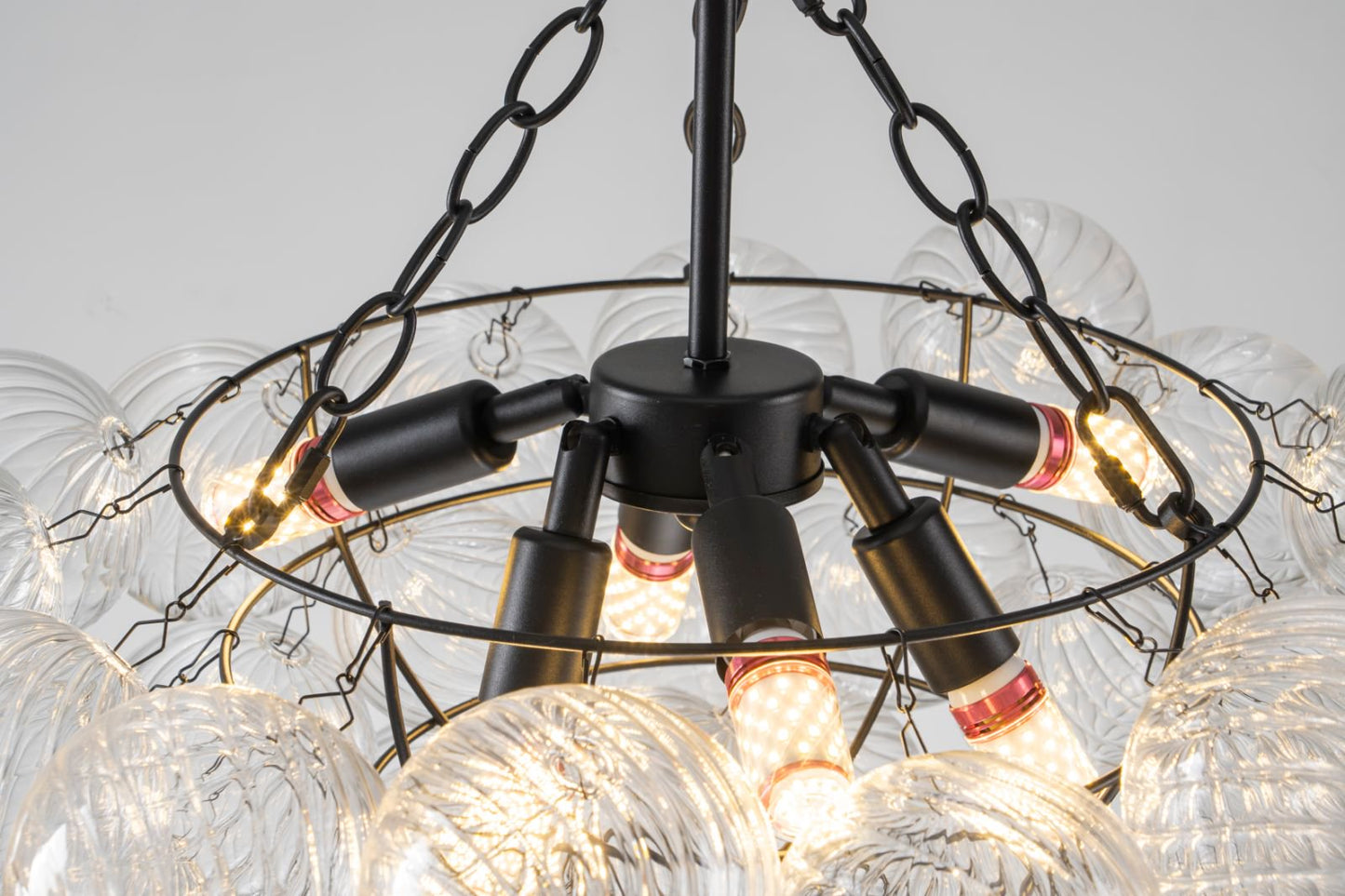 Large Bubble Glass Chandelier for High Ceiling Foyer