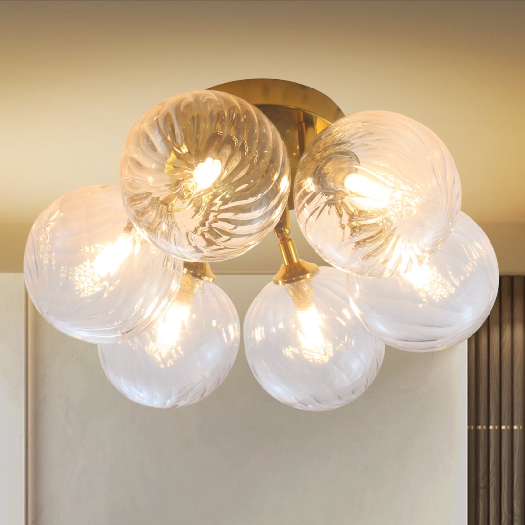 Waterfall Bubble Glass Chandelier for Stairwell