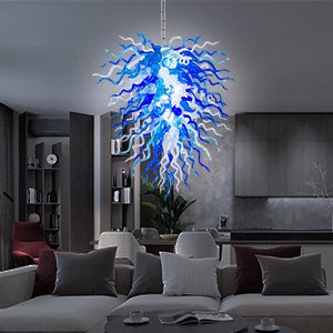 Luxury Blown Glass Chandelier - Elegant Ceiling Light Fixture