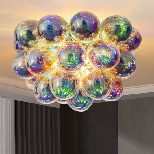 Bubble Glass Chandelier for Kitchen Island - Functional Art