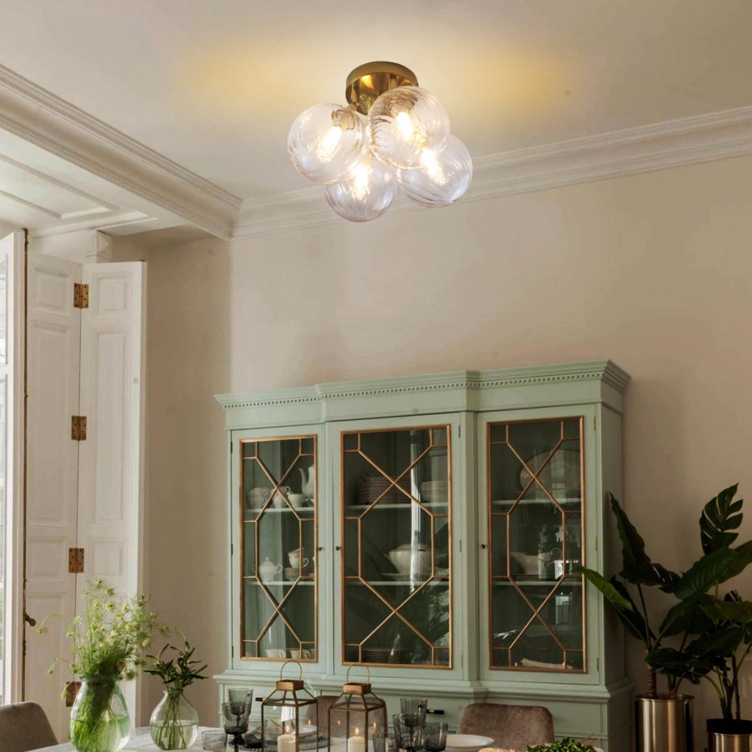 Waterfall Bubble Glass Chandelier for Stairwell