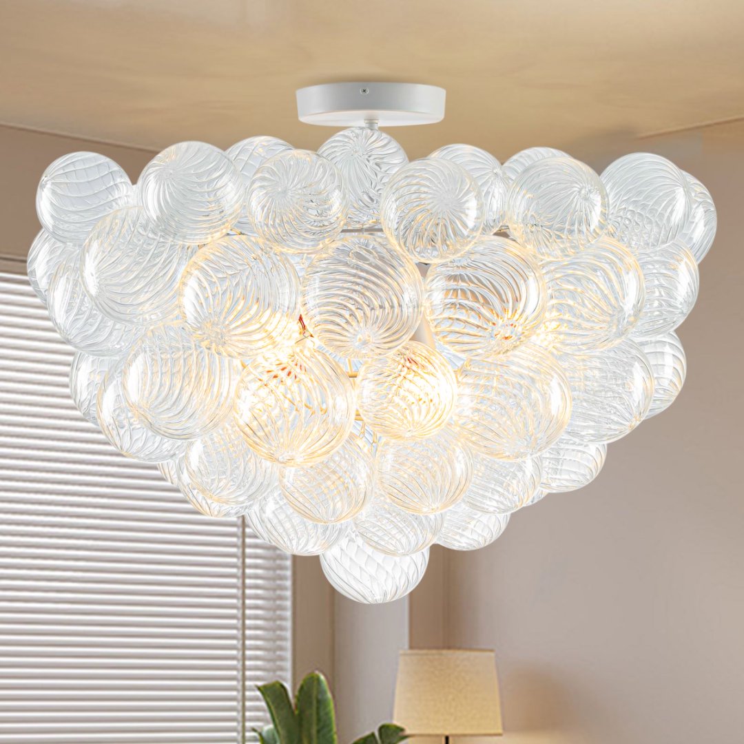 Luxury Bubble Glass Chandelier for Penthouse Suite