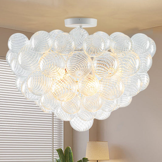 Luxury Bubble Glass Chandelier for Penthouse Suite