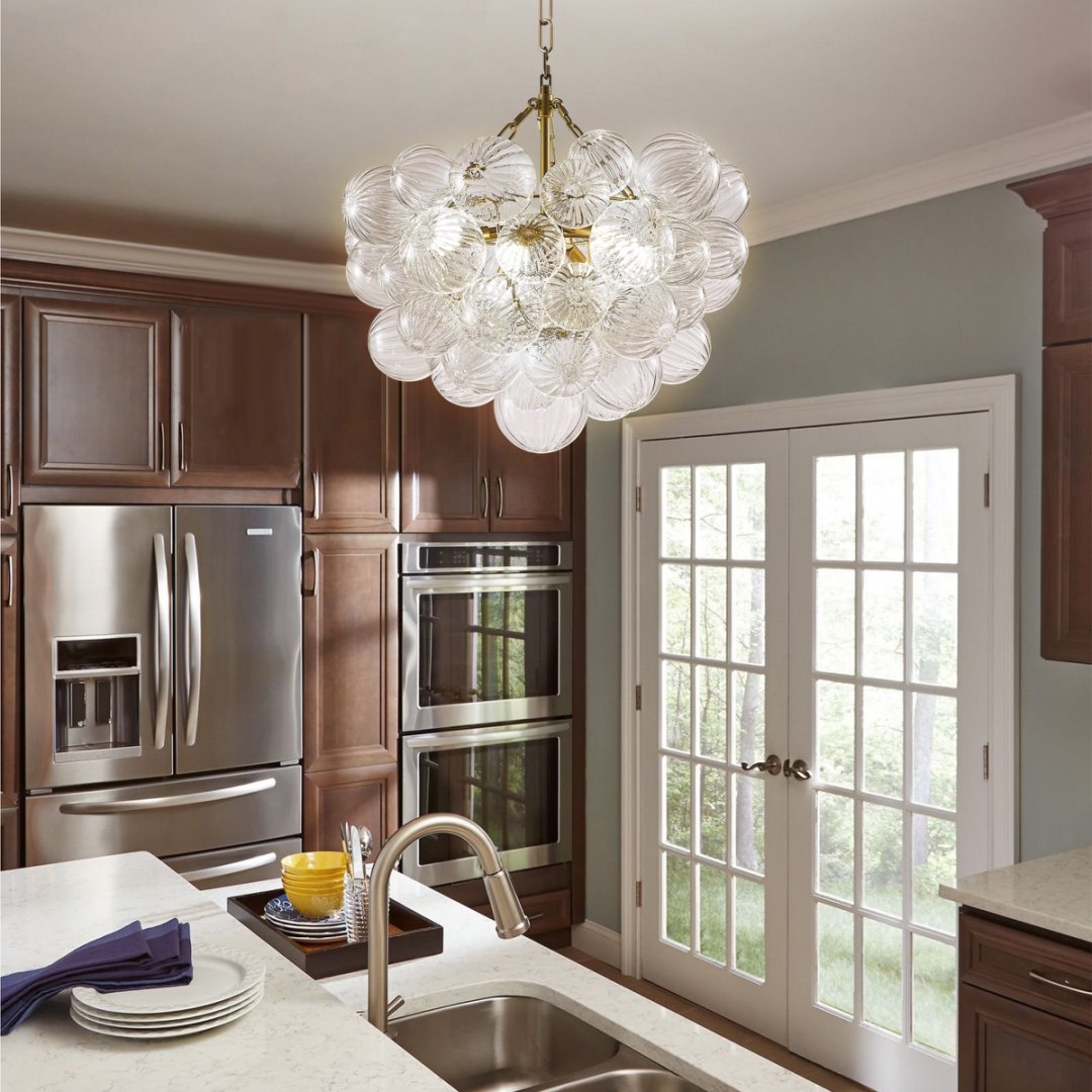 Modern Bubble Glass Chandelier for Contemporary Loft