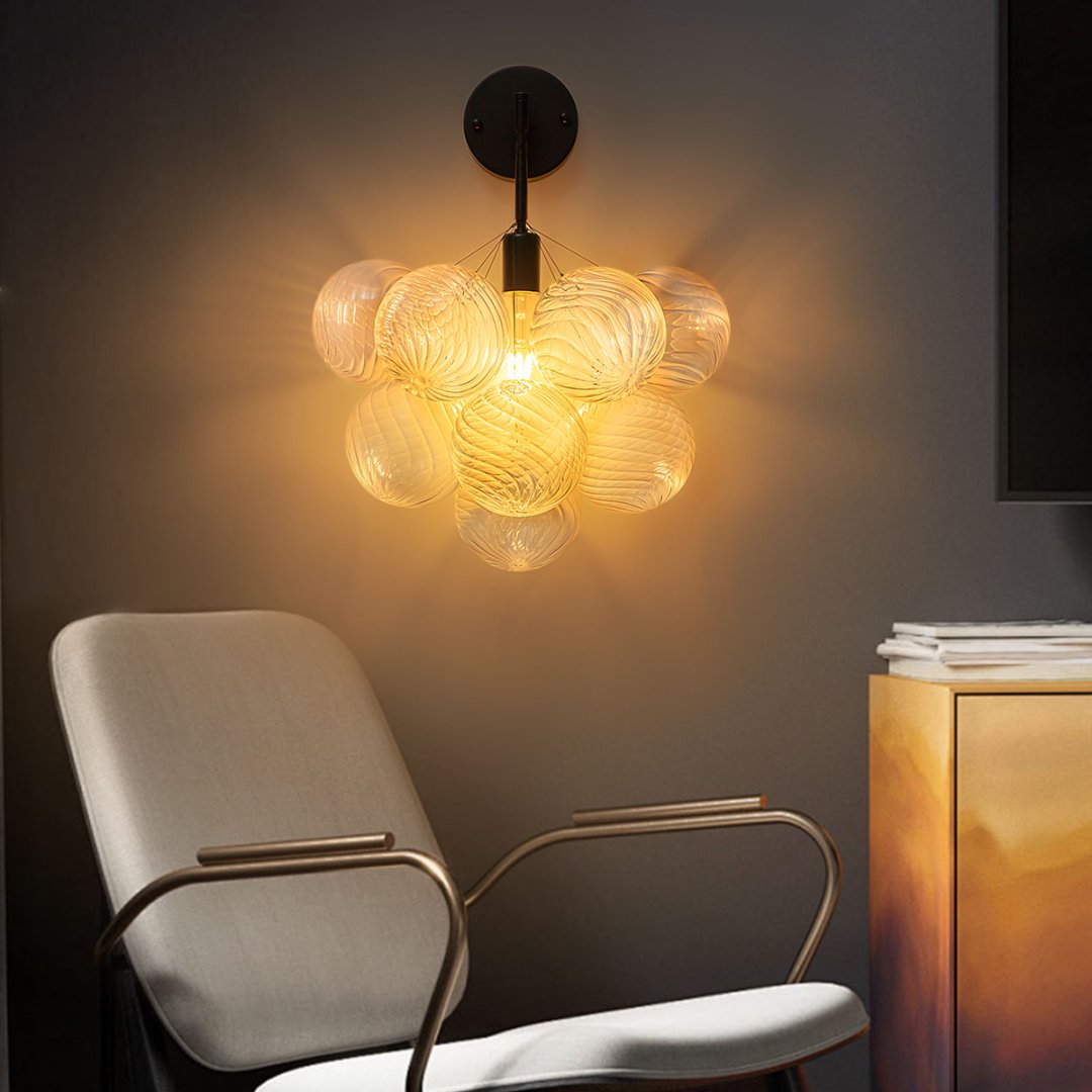 Statement Bubble Glass Chandelier for Luxury Yacht