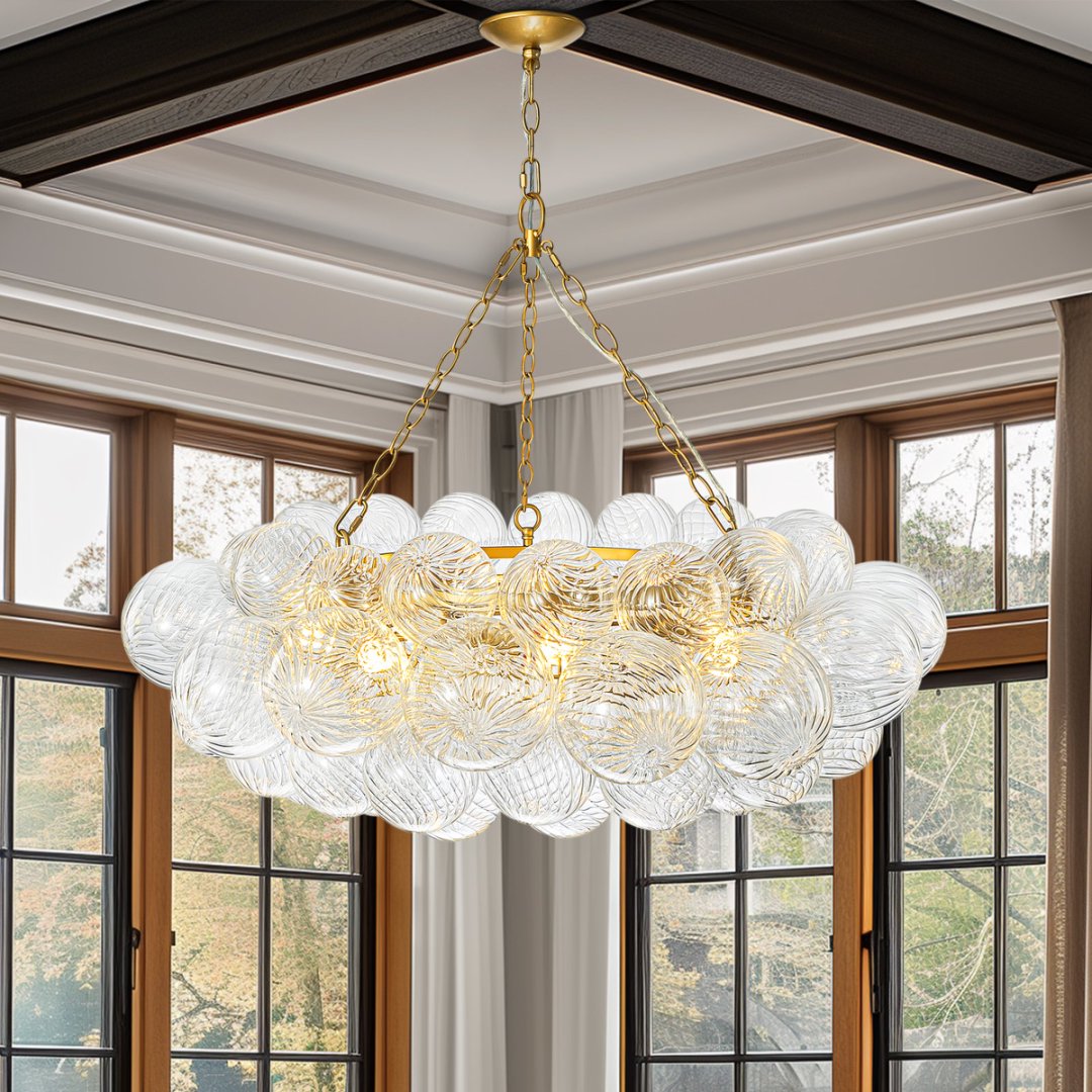 Commercial Bubble Glass Chandelier for Boutique Hotel