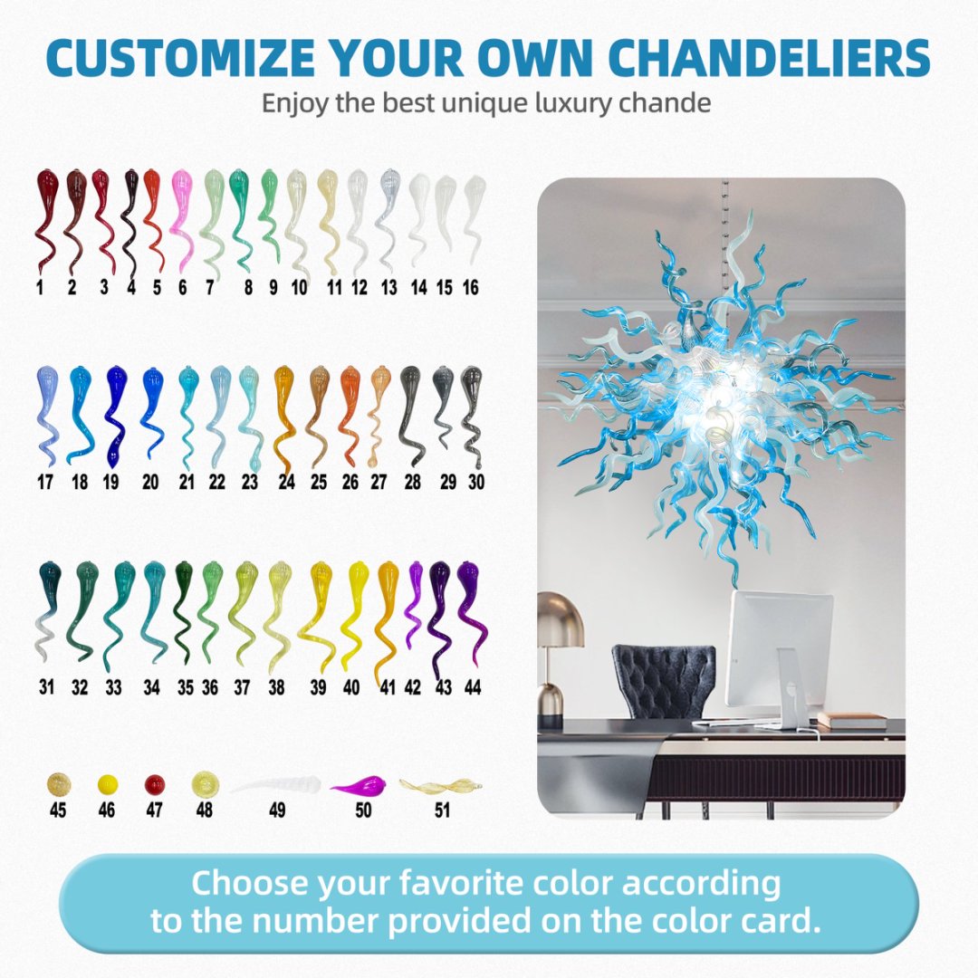 Murano Blown Glass Chandelier – Italian Artisan Crafted