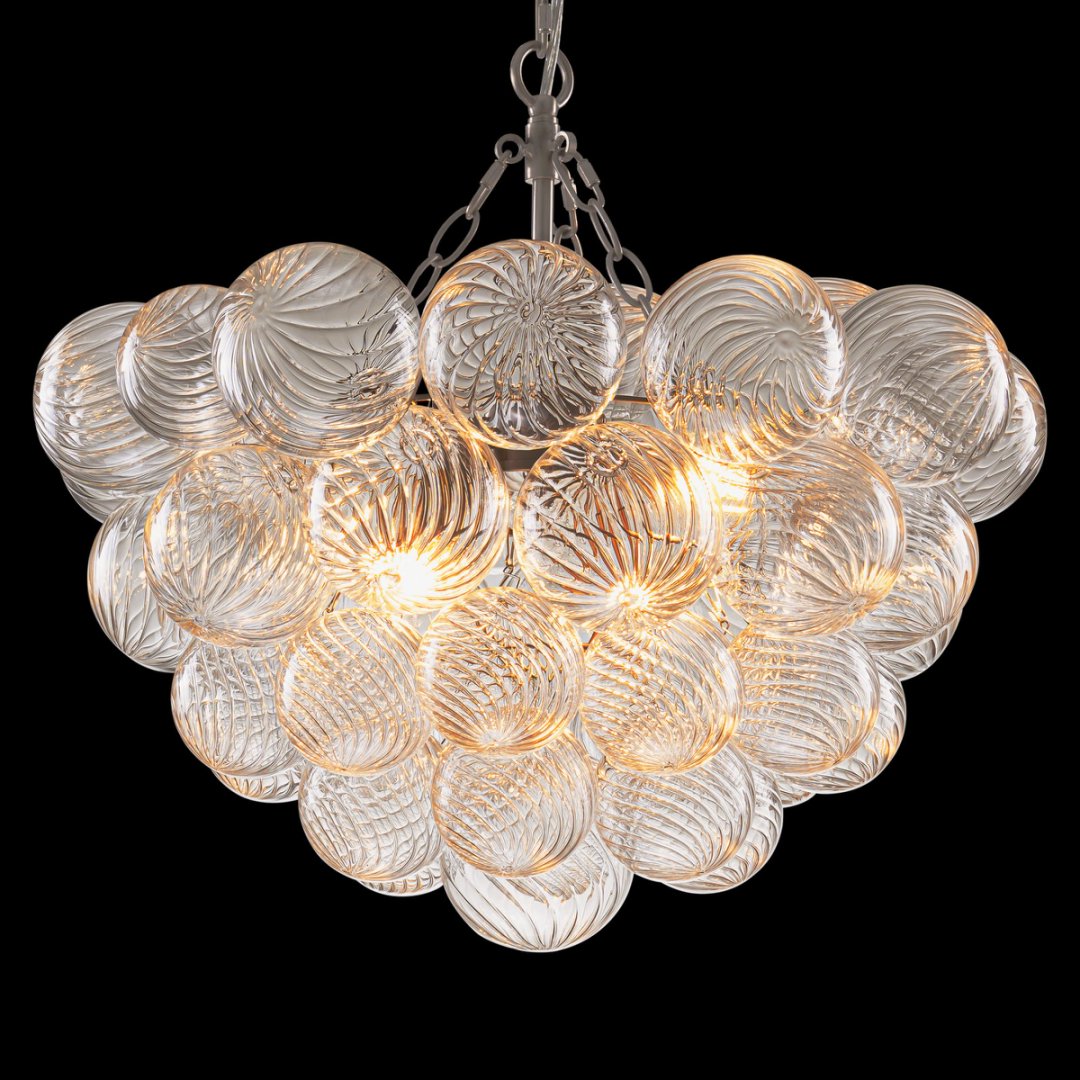 Minimalist Bubble Glass Chandelier for Scandinavian Home