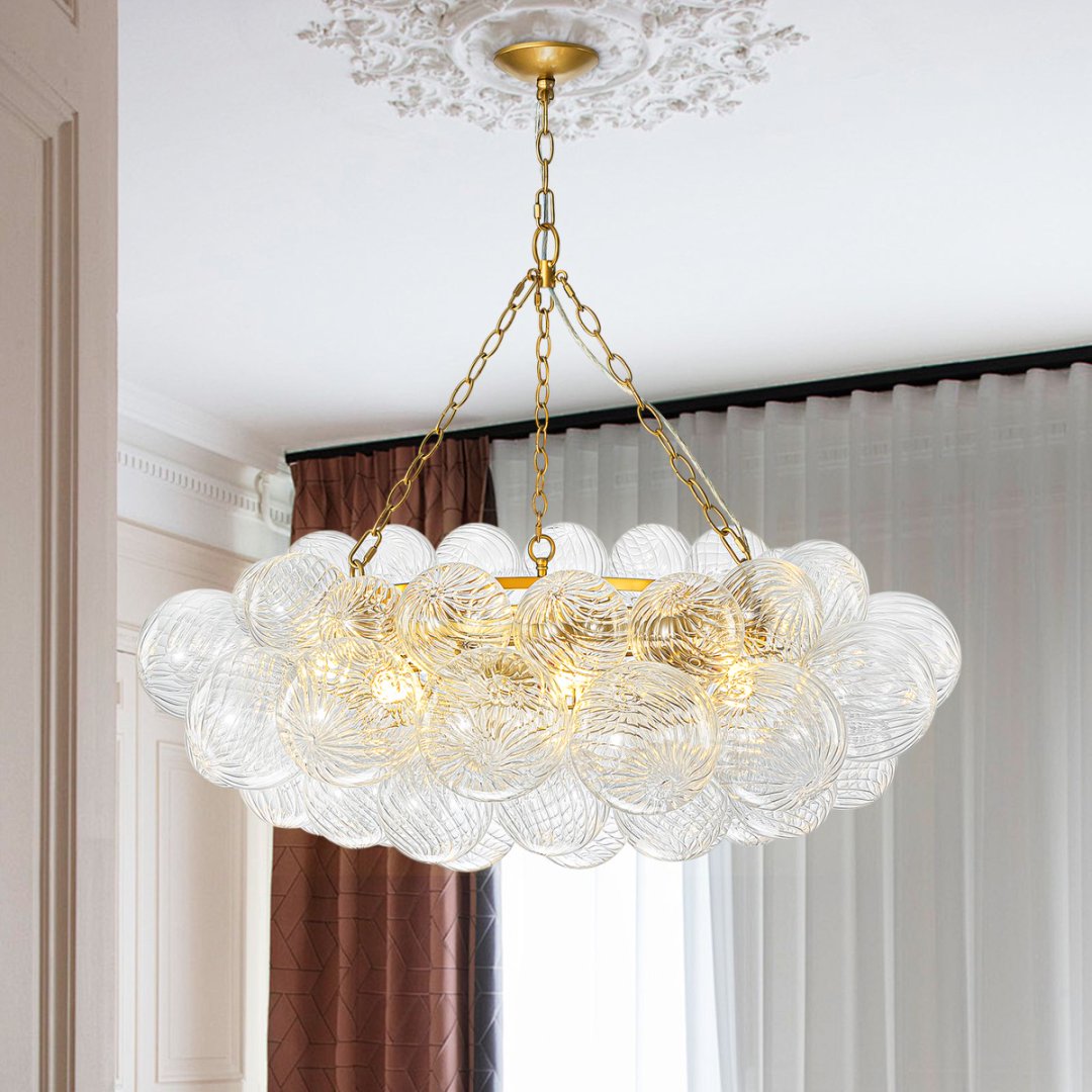 Commercial Bubble Glass Chandelier for Boutique Hotel