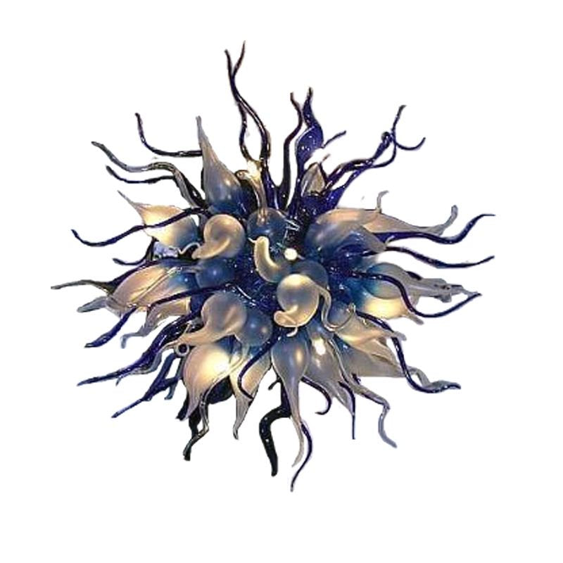 Round Blown Glass Chandelier – Symmetrical Design