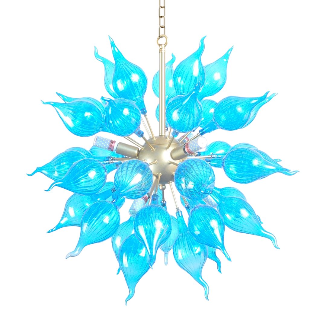 Eco-Friendly Blown Glass Chandelier – Sustainable Design