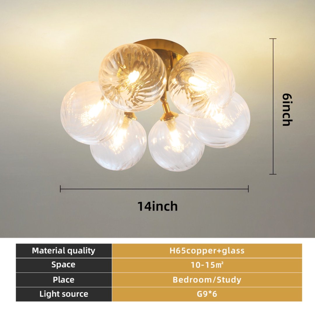Waterfall Bubble Glass Chandelier for Stairwell