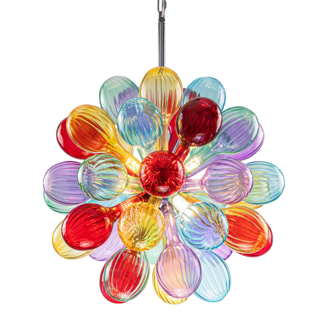 Crystal Bubble Glass Chandelier for Luxury Penthouse