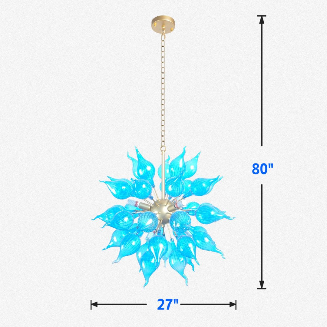 Eco-Friendly Blown Glass Chandelier – Sustainable Design