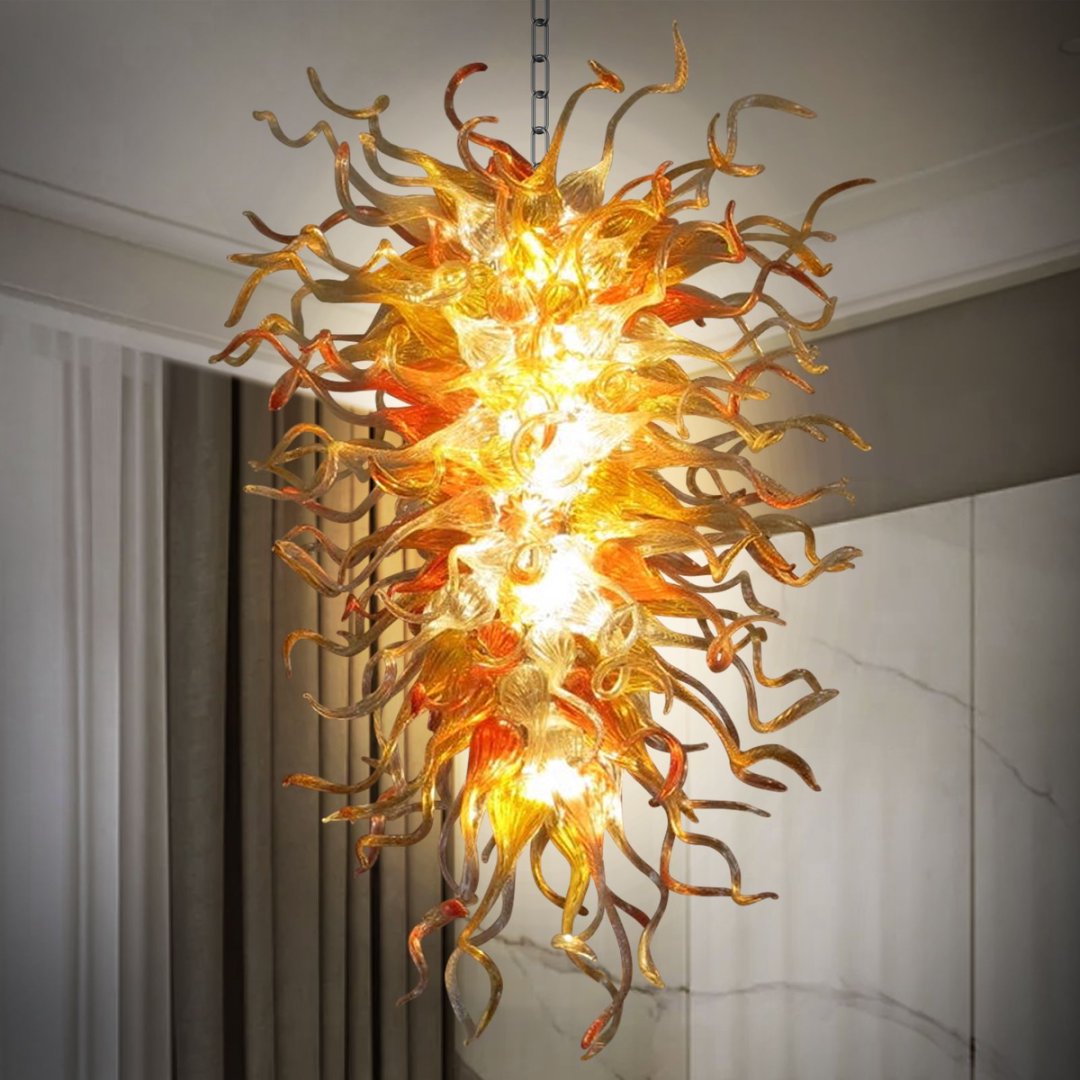 Handblown Glass Chandelier – Artisan Craftsmanship
