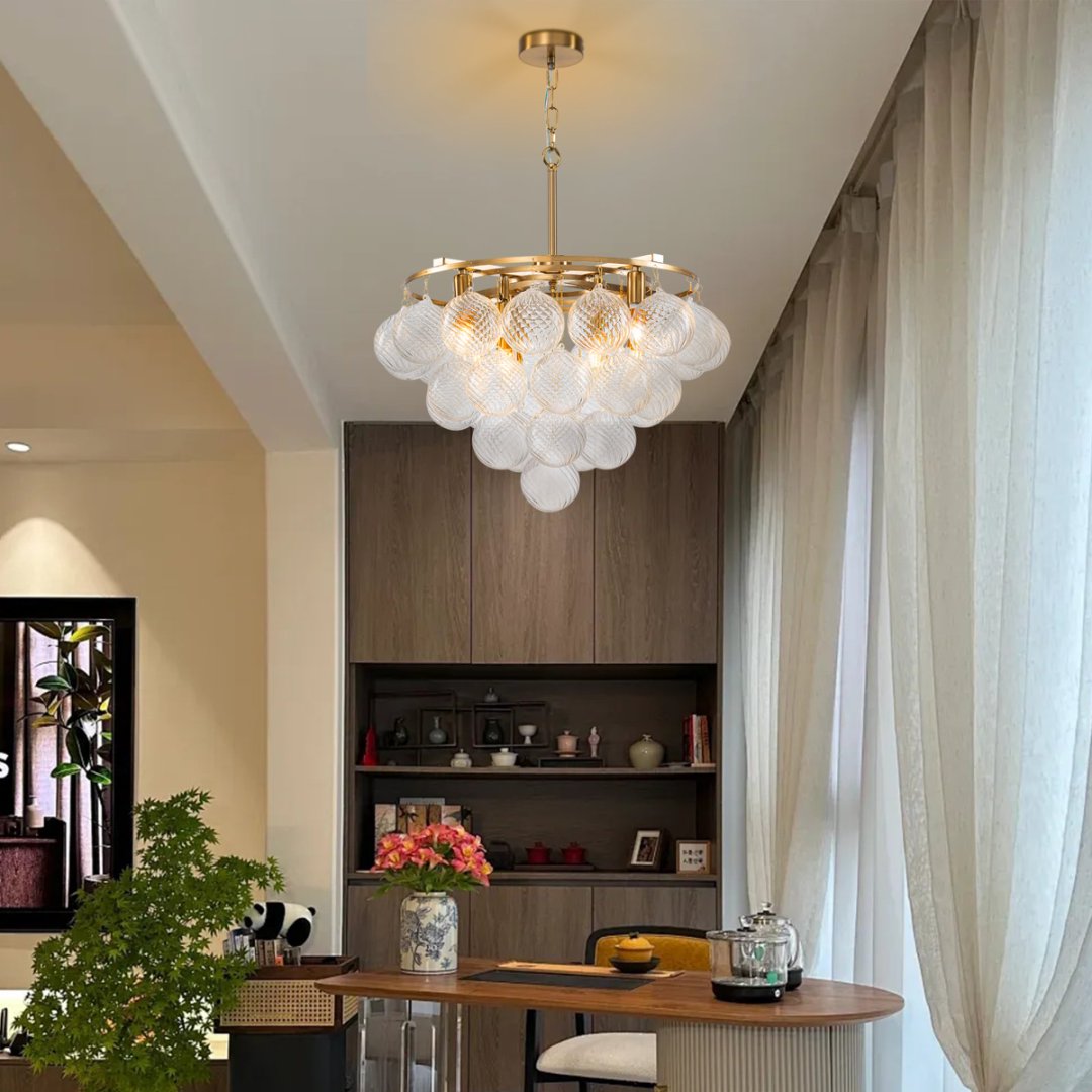 Bubble Glass Chandelier for Bathroom - Spa-Like Luxury