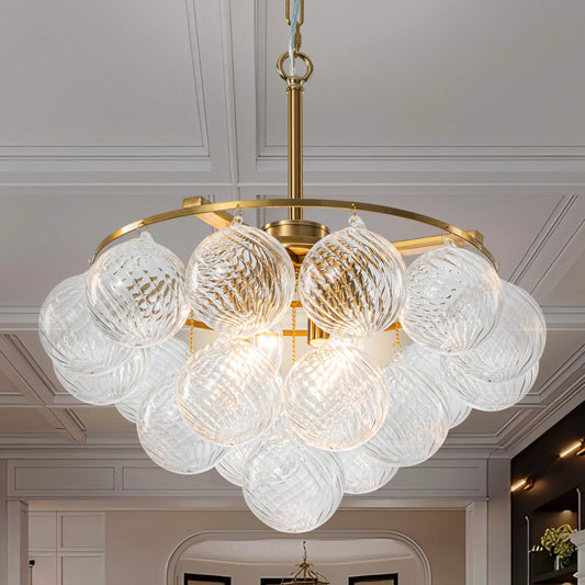 Bubble Glass Chandelier for Patio - Weatherproof Design