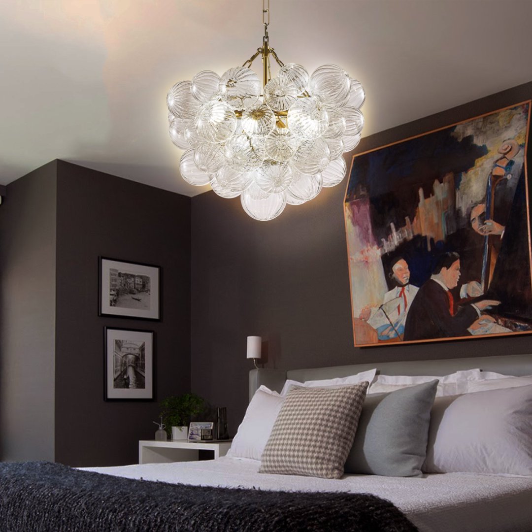 Modern Bubble Glass Chandelier for Contemporary Loft