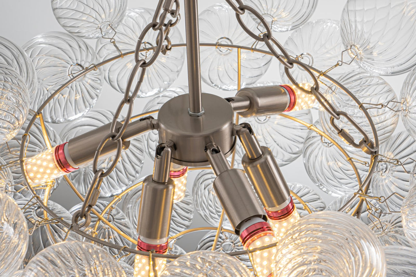 Minimalist Bubble Glass Chandelier for Scandinavian Home