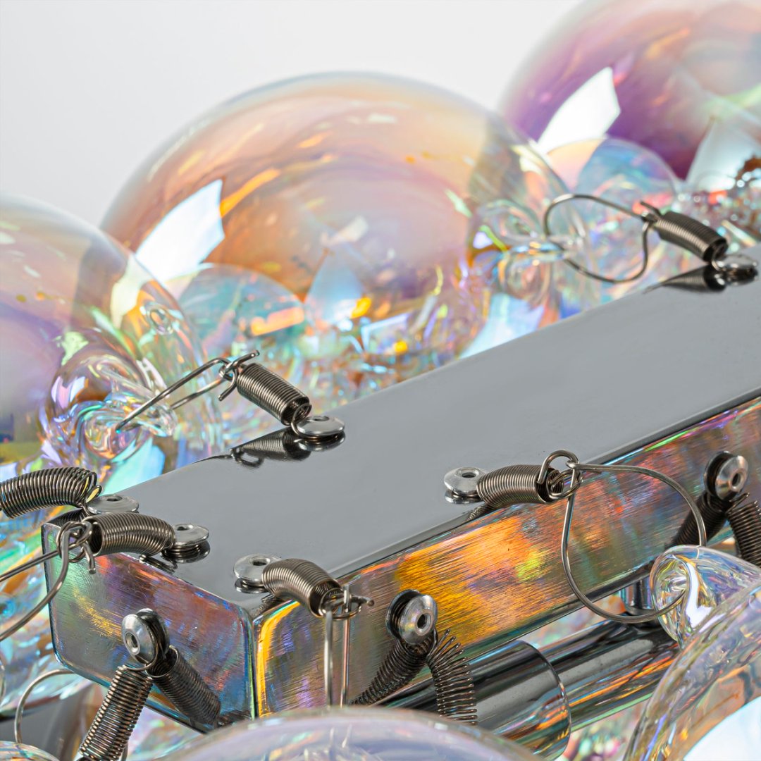 Bubble Glass Chandelier for Dining Room - Elegant Centerpiece