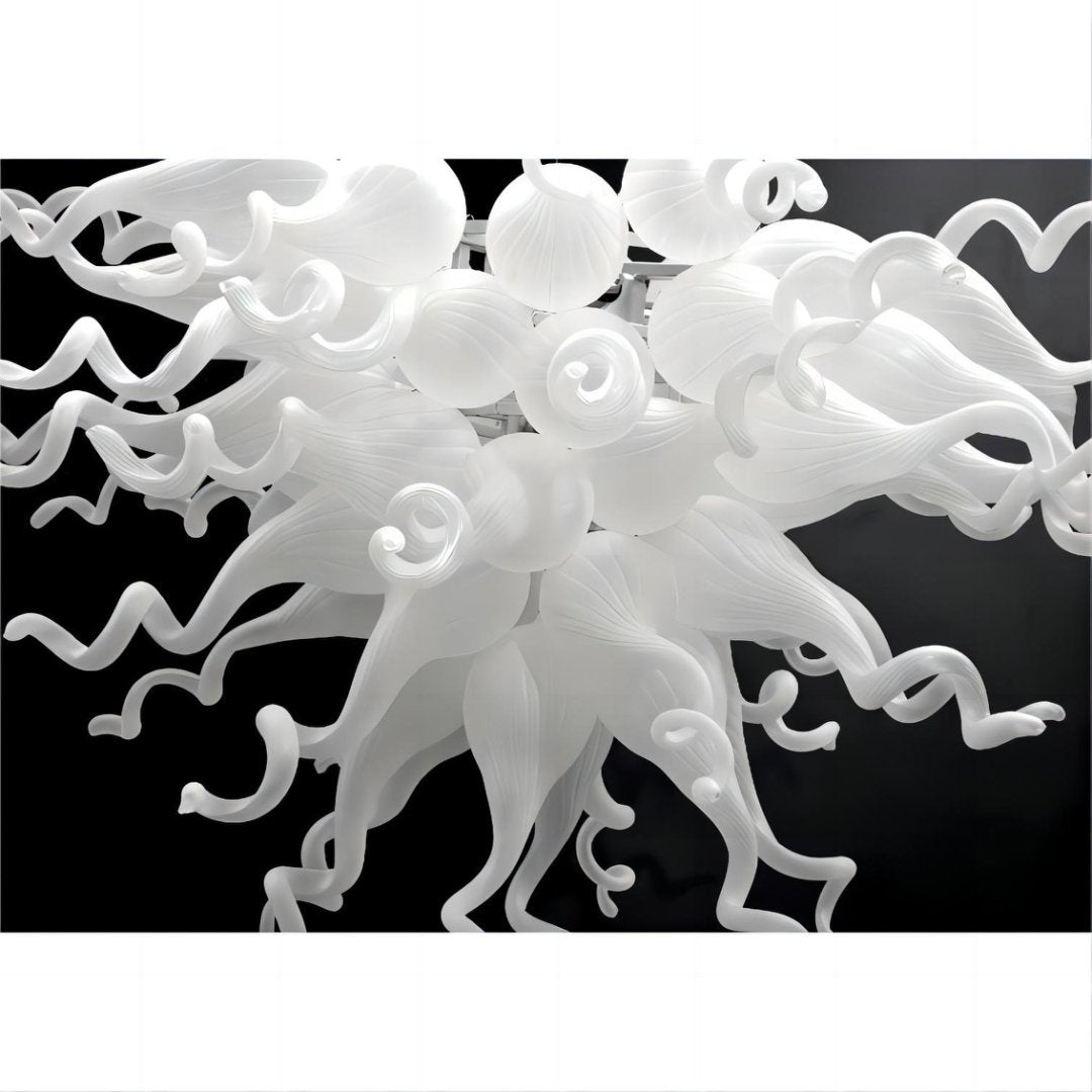 Handmade Blown Glass Chandelier - Artisan Crafted Lighting