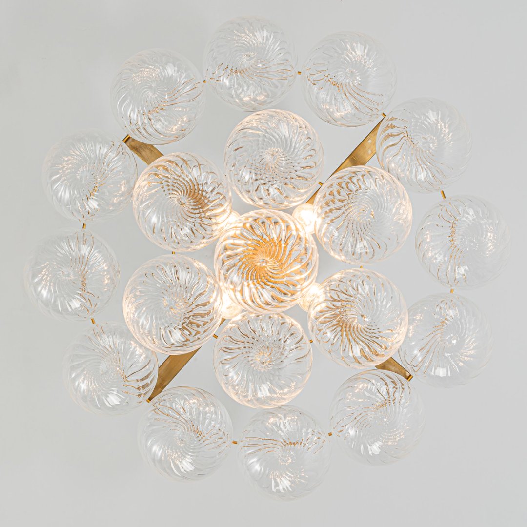 Bubble Glass Chandelier for Patio - Weatherproof Design