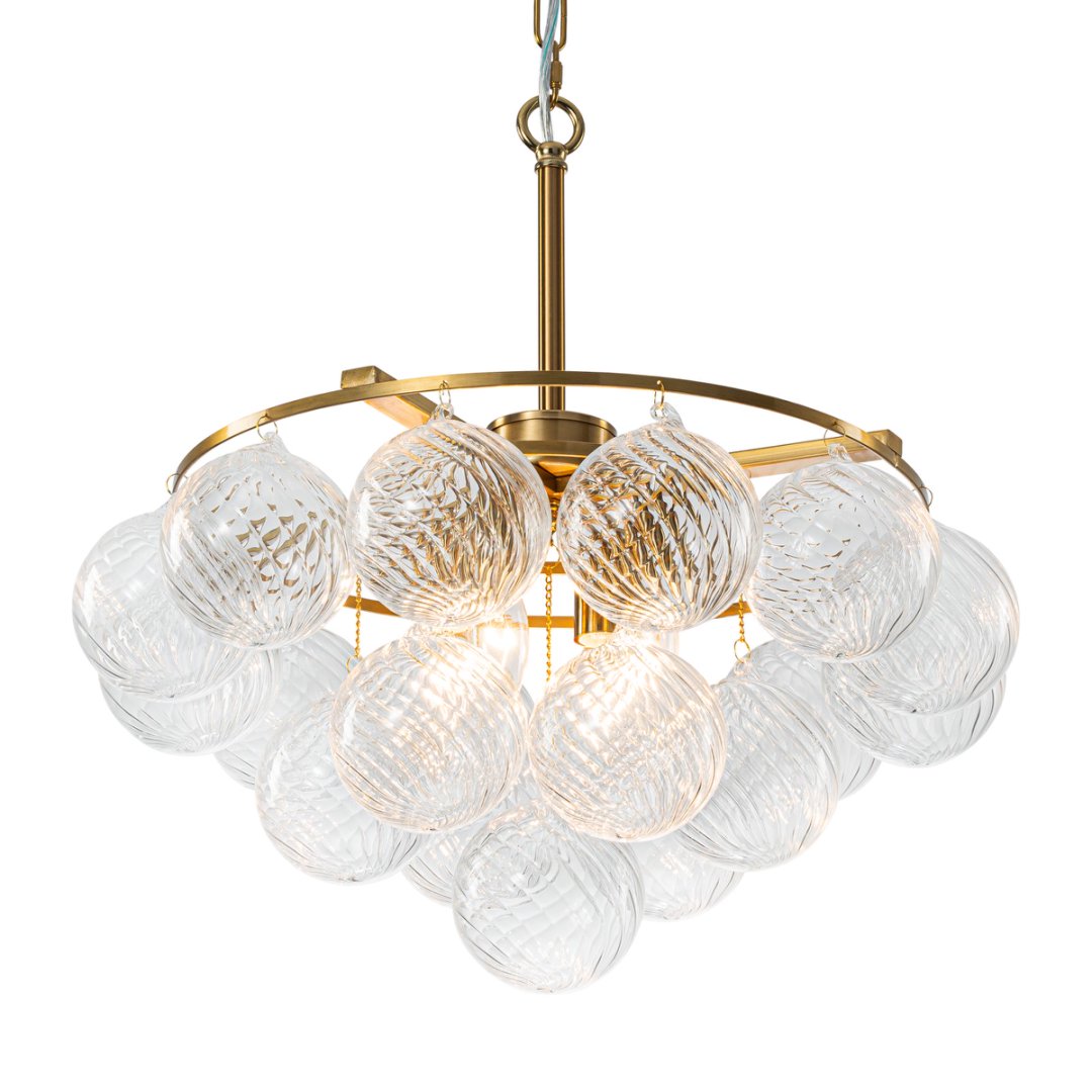 Bubble Glass Chandelier for Patio - Weatherproof Design