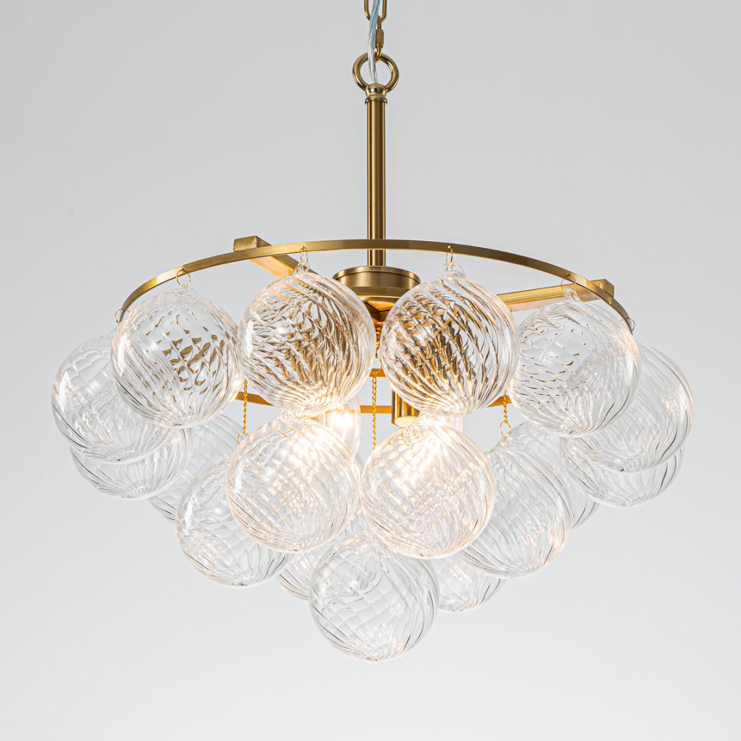 Bubble Glass Chandelier for Patio - Weatherproof Design