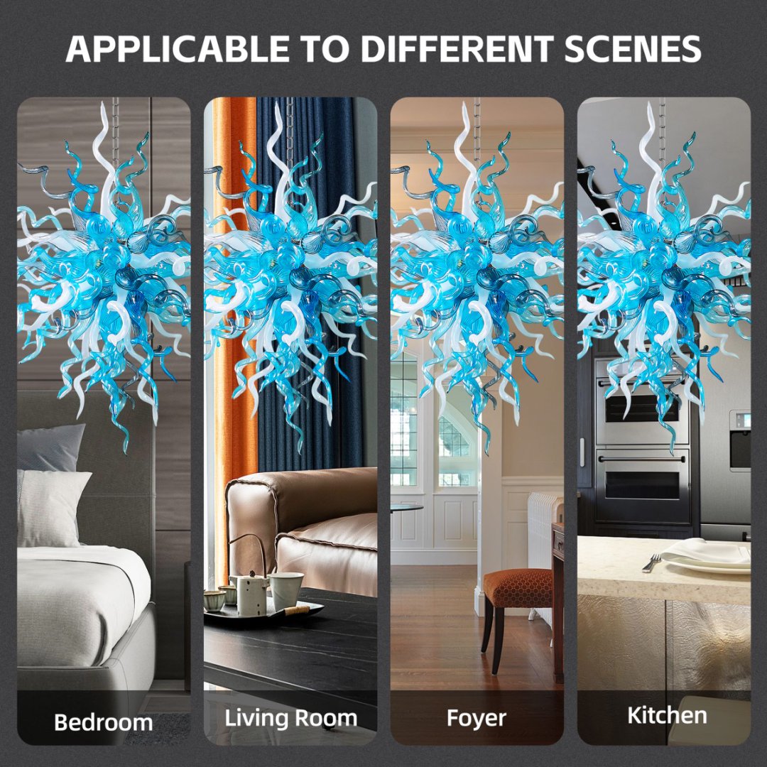 Murano Blown Glass Chandelier – Italian Artisan Crafted