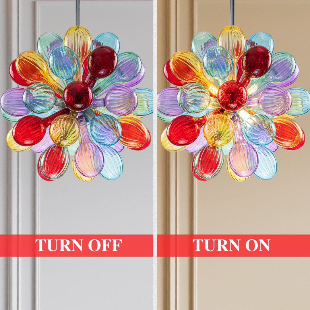Crystal Bubble Glass Chandelier for Luxury Penthouse