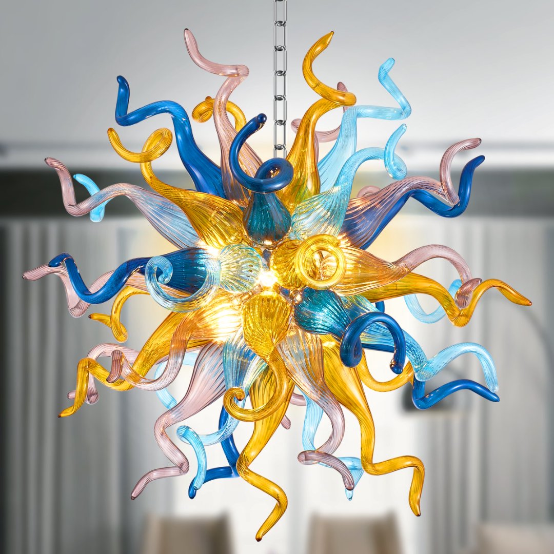 Luxury Blown Glass Chandelier – Affordable Elegance