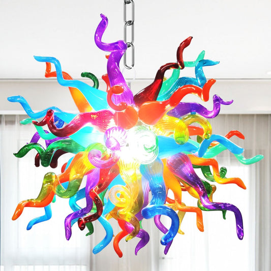 Bohemian Blown Glass Chandelier – Colorful & Unique