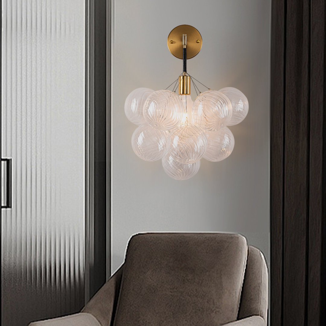 Statement Bubble Glass Chandelier for Luxury Yacht
