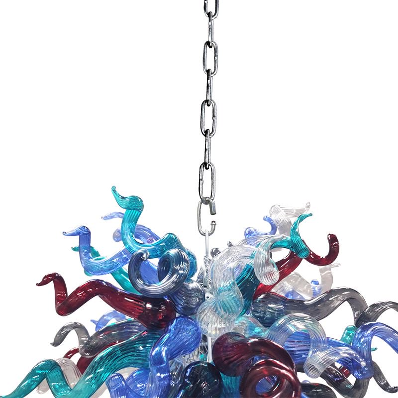 Minimalist Blown Glass Chandelier – Clean & Contemporary