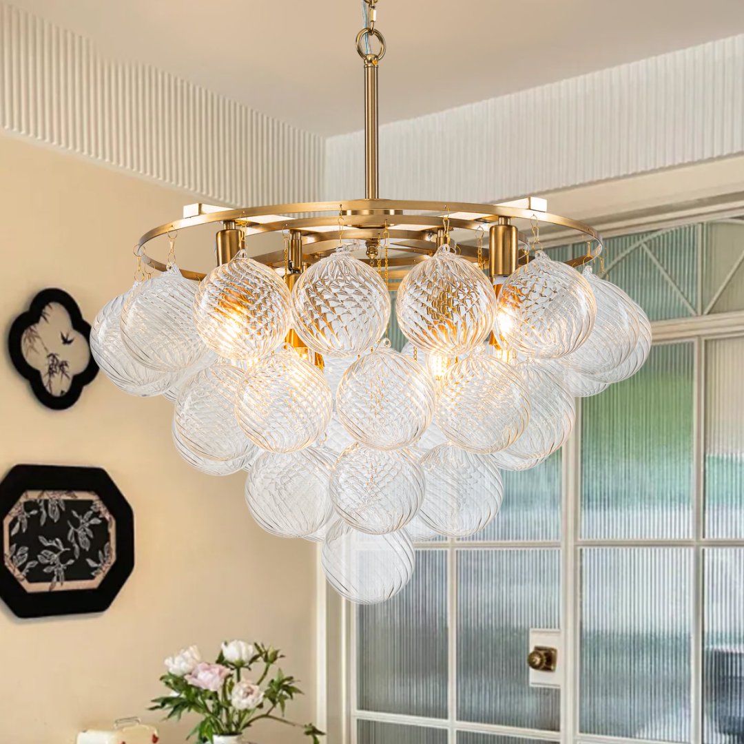 Bubble Glass Chandelier for Bathroom - Spa-Like Luxury