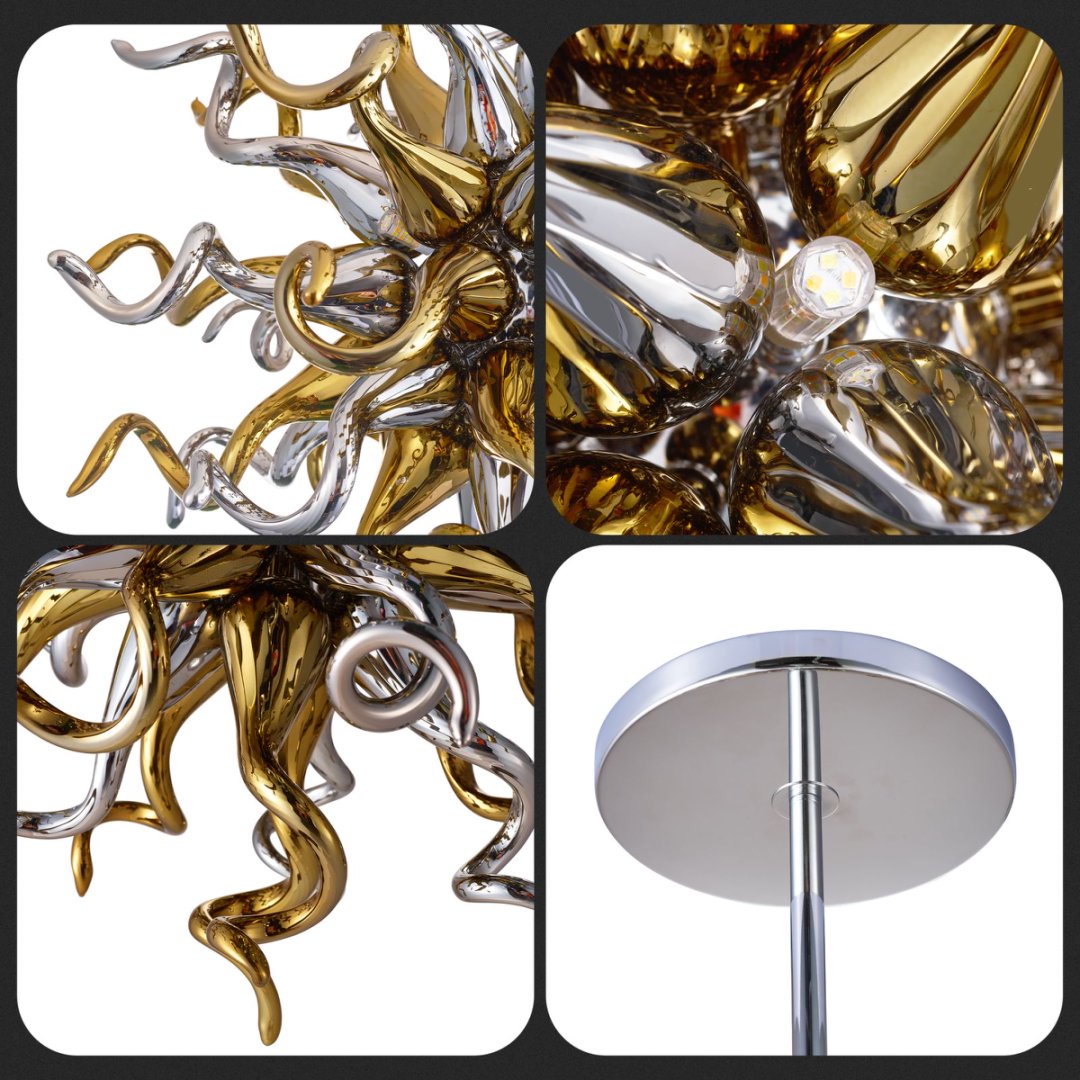 Custom Blown Glass Chandelier – Made to Order