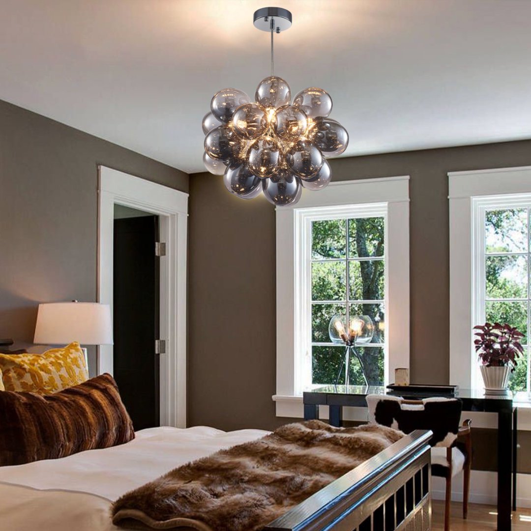 Bubble Glass Chandelier for Living Room - Modern Focal Point